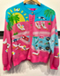 QUEEN OF SPARKLES Pink Swimming Pool Button Up Cardigan