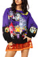 Queen of Sparkles Purple Trick Or Treat Halloween Scene Sweatshirt