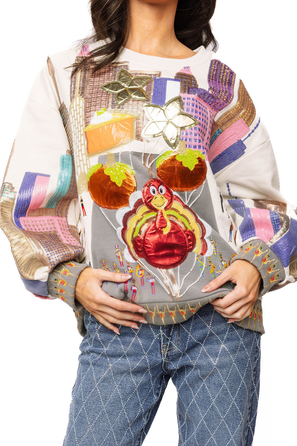 Queen of Sparkles Multi Thanksgiving Day Parade Sweatshirt