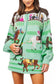 QUEEN OF SPARKLES Multi Derby Race Scene Button Up Cardigan