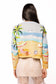 QUEEN OF SPARKLES Multi Beach Scene Tie Up Sweater