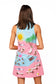 QUEEN OF SPARKLES Blue & Pink Colorblock Pool Scene Tank Dress