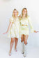 Michelle Statement Earrings - Neon Yellow Clouds