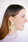 Michelle Statement Earrings - Neon Yellow Clouds