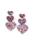 Penny Heart Statement Earrings - Pink Birthday Confetti