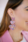 Penny Heart Statement Earrings - Pink Birthday Confetti