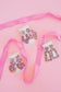 Penny Heart Statement Earrings - Pink Birthday Confetti